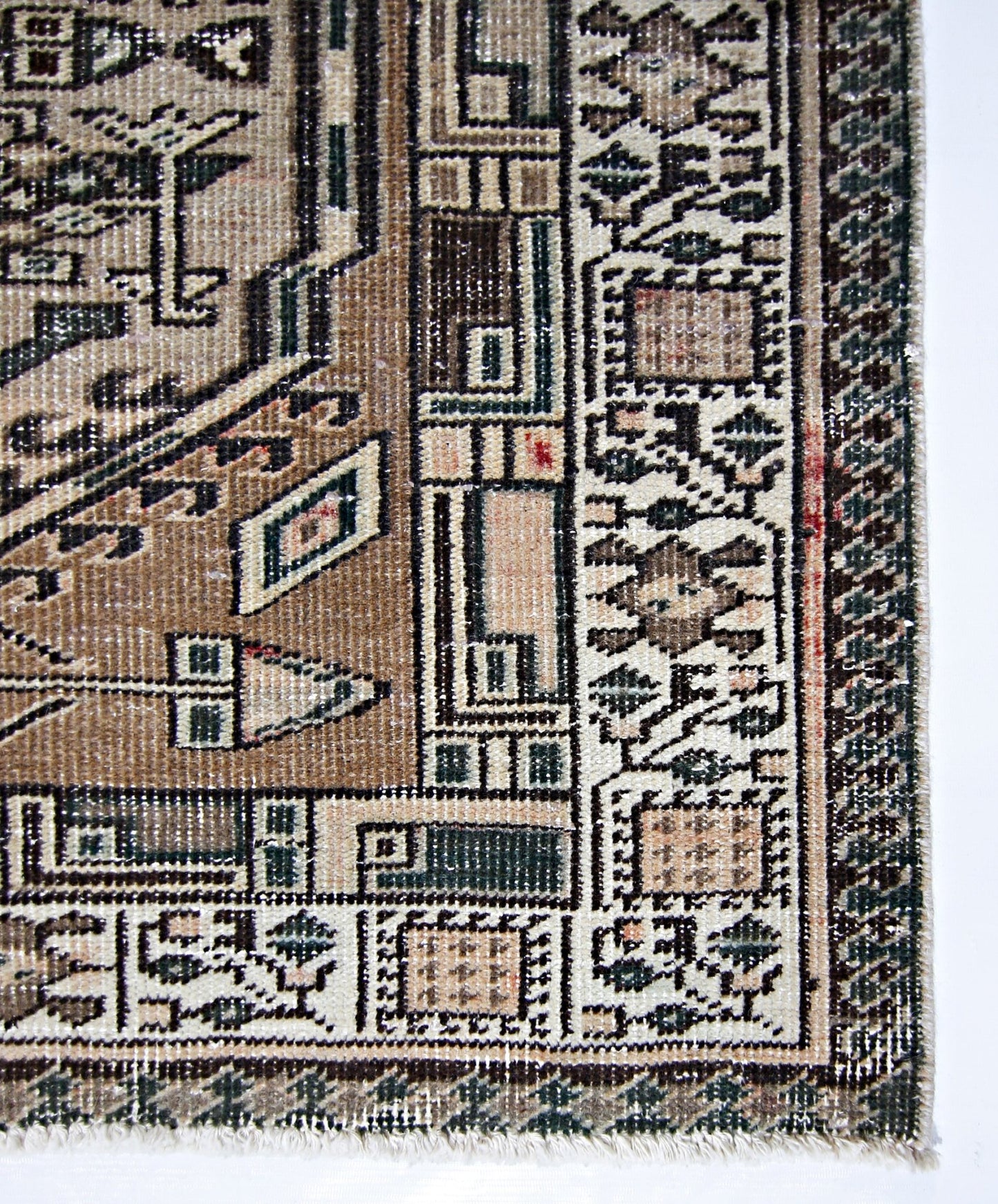 Handmade Vintage Persian Hallway Runner | 326 x 97 cm | 10'9" x 3'2" - Najaf Rugs & Textile