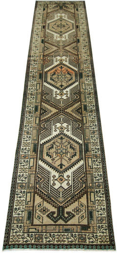 Handmade Vintage Persian Serab Hallway Runner | 351 x 88 cm | 11'6" x 2'11" - Najaf Rugs & Textile
