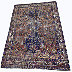Handmade Vintage Persian Rug | 194 x 148 cm | 6'4" x 4'10" - Najaf Rugs & Textile