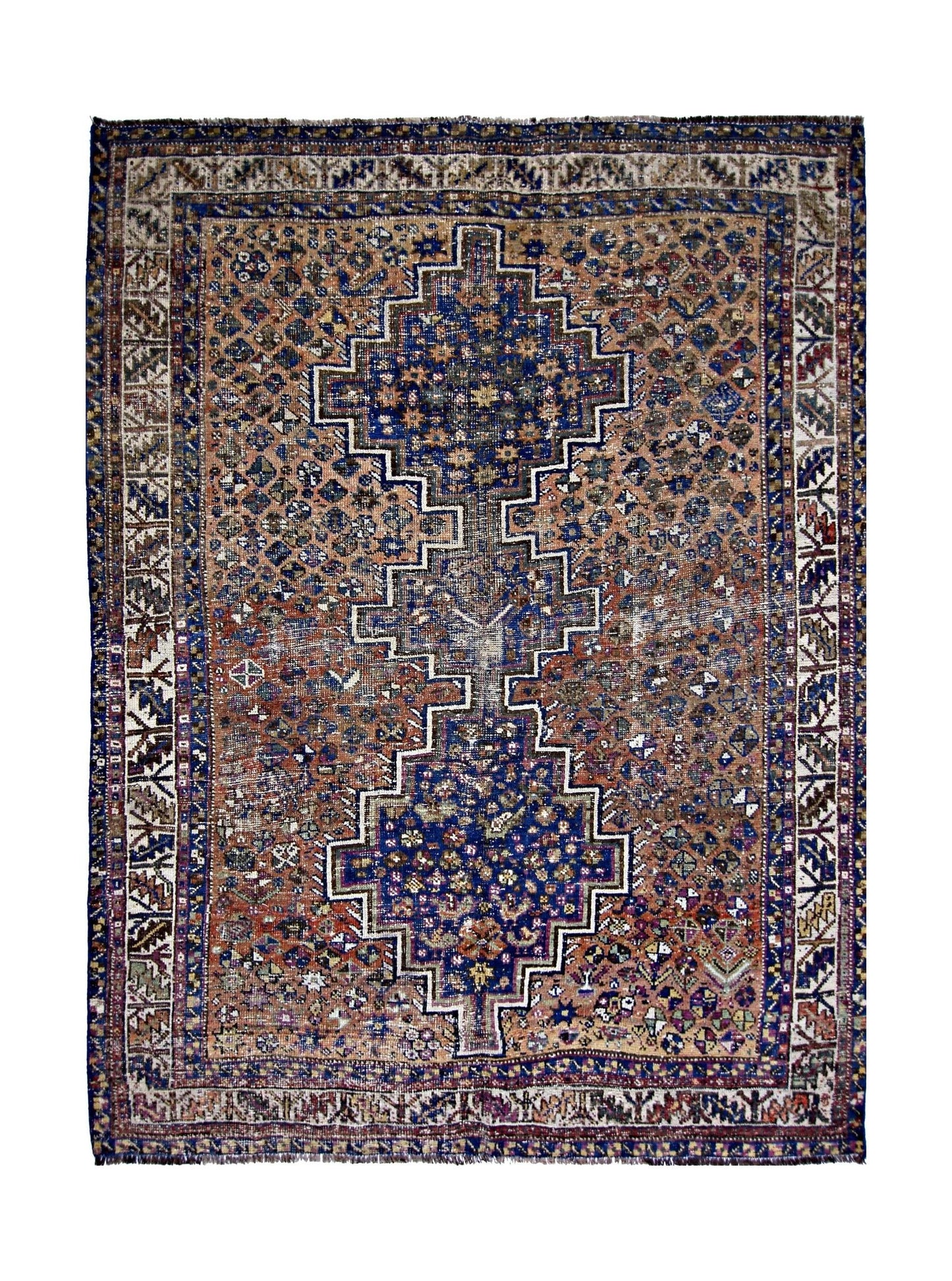 Handmade Vintage Persian Rug | 194 x 148 cm | 6'4" x 4'10" - Najaf Rugs & Textile