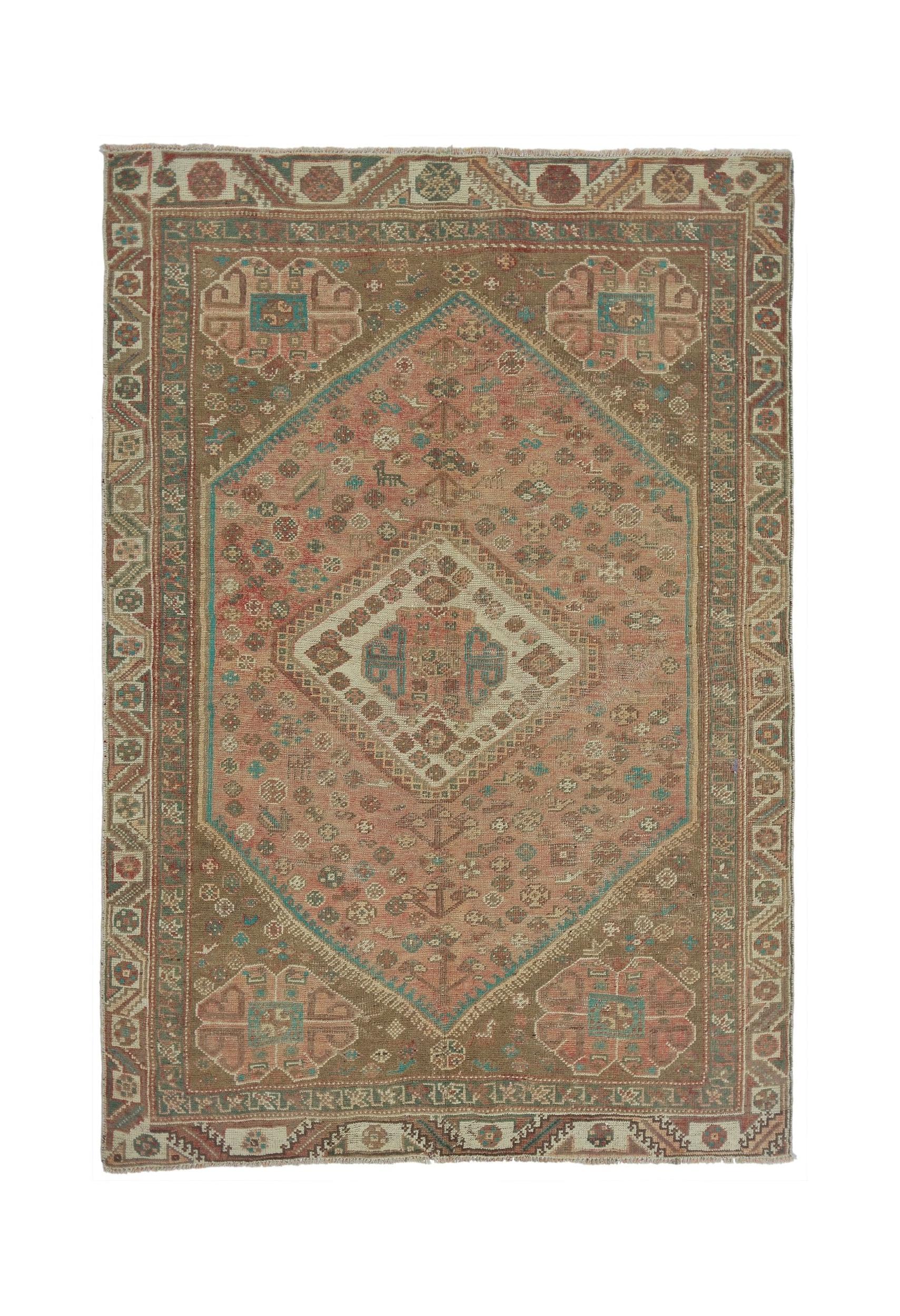 Vintage Persian Shiraz Rug