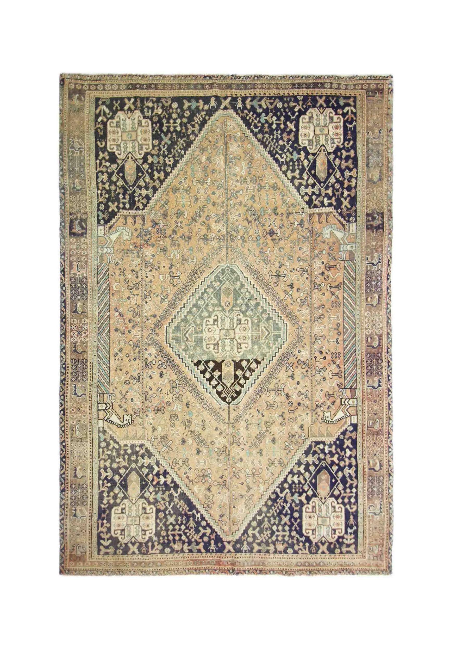 Vintage Persian Shiraz Rug
