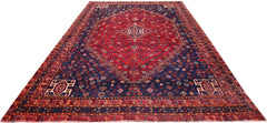 Handmade Vintage Persian Shiraz Rug | 303 x 219 cm | 9'11" x 7'2" - Najaf Rugs & Textile