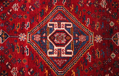 Handmade Vintage Persian Shiraz Rug | 303 x 219 cm | 9'11" x 7'2" - Najaf Rugs & Textile