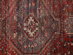 Handmade Vintage Persian Shiraz Rug | 330 x 212 cm | 10'10" x 6'11" - Najaf Rugs & Textile