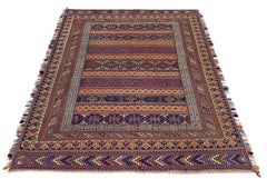 Handmade Vintage Persian Sumak Kilim | 234 x 150 cm | 7'8" x 4'11" - Najaf Rugs & Textile