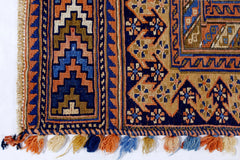 Handmade Vintage Persian Sumak Kilim | 234 x 150 cm | 7'8" x 4'11" - Najaf Rugs & Textile