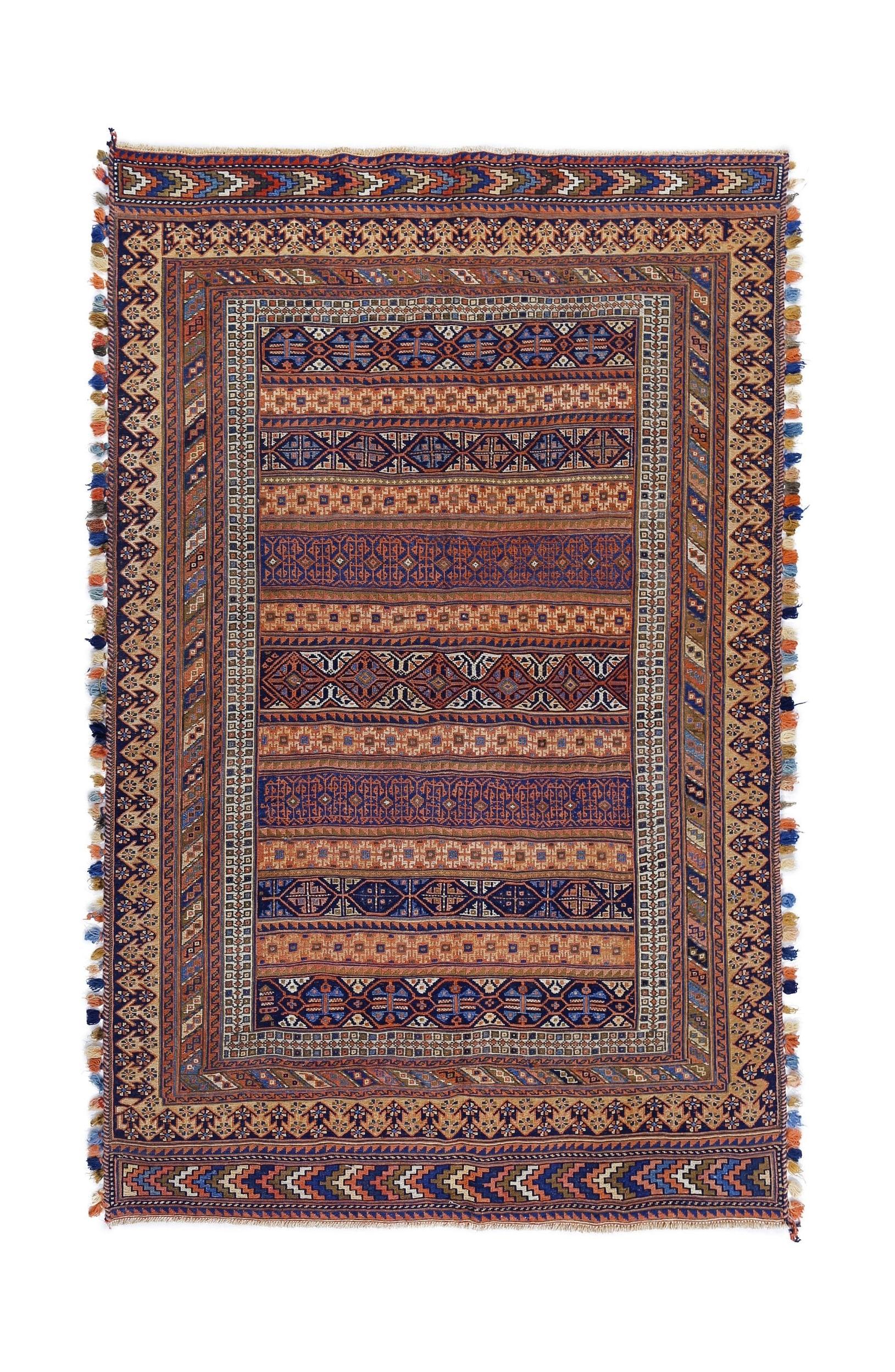 Vintage Persian Sumak Kilim