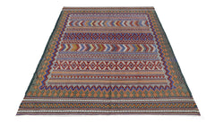 Handmade Vintage Persian Sumak Kilim | 285 x 203 cm | 9'4" x 6'8" - Najaf Rugs & Textile
