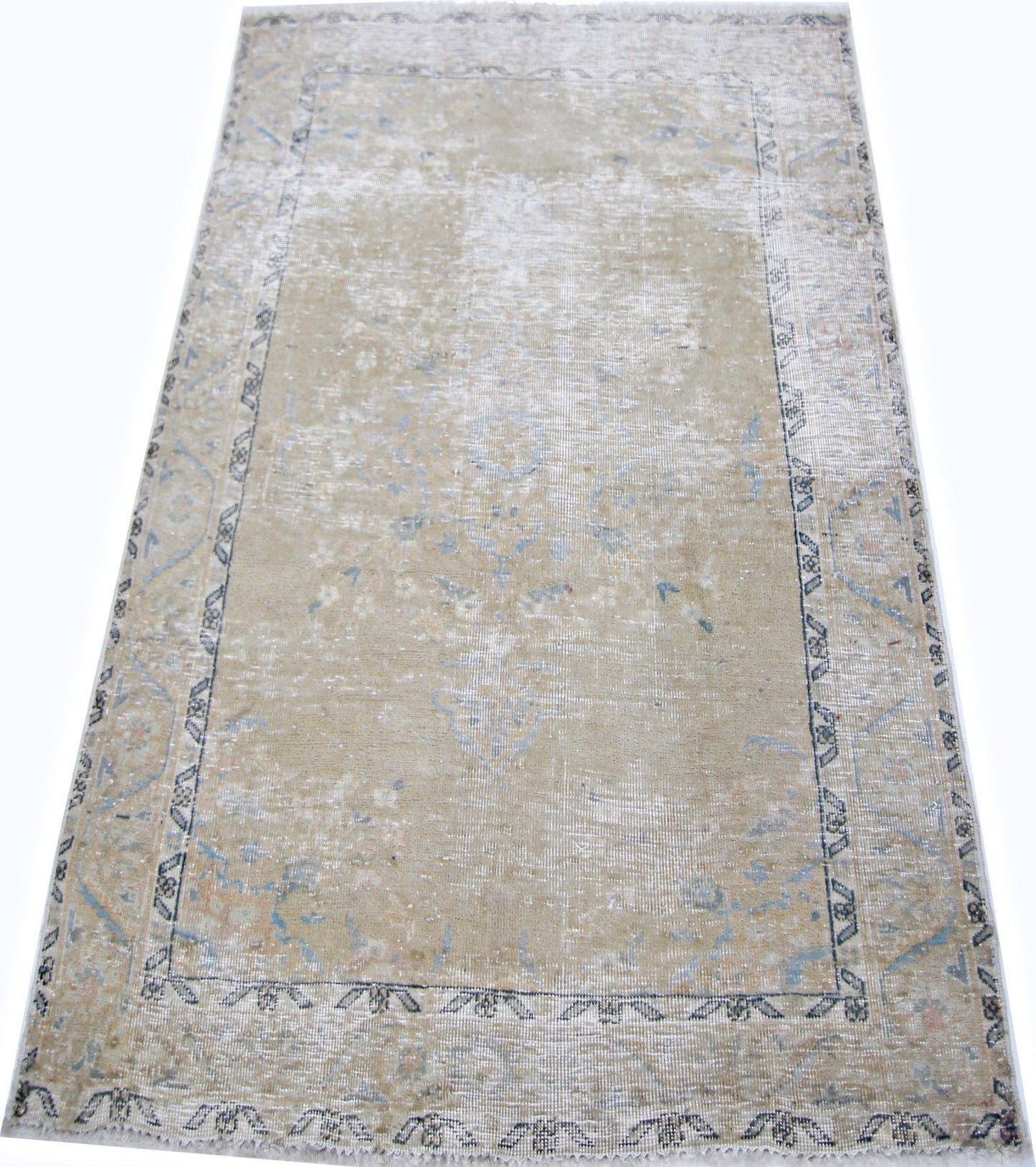 Handmade Vintage Persian Tabriz Rug | 104 x 70 cm | 3'5" x 2'4" - Najaf Rugs & Textile