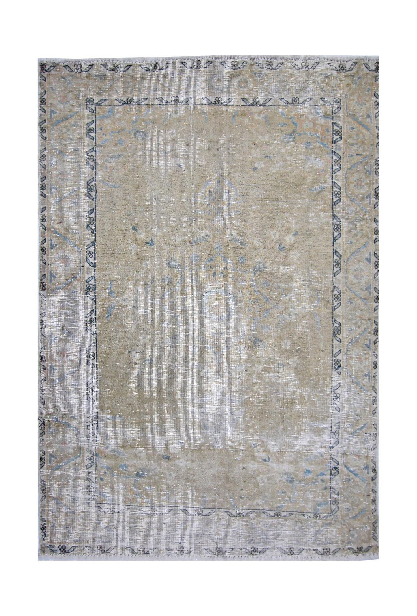 Handmade Vintage Persian Tabriz Rug | 104 x 70 cm | 3'5" x 2'4" - Najaf Rugs & Textile