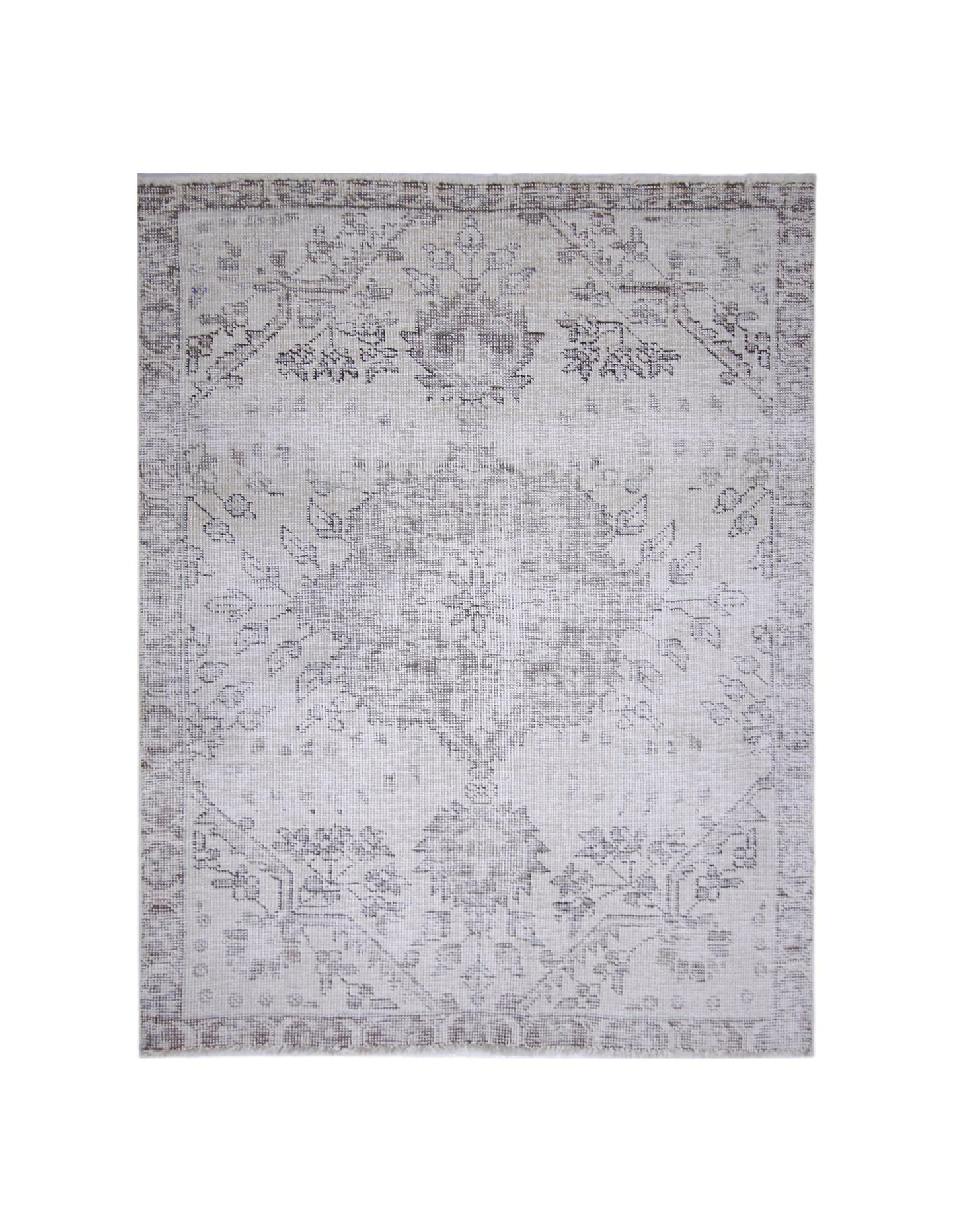 Handmade Vintage Persian Tabriz Rug | 119 x 93 cm | 3'11" x 3'1" - Najaf Rugs & Textile