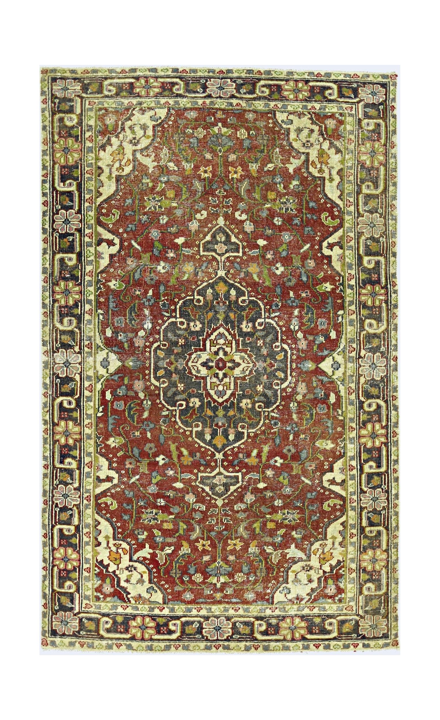 Vintage Persian Tabriz Rug