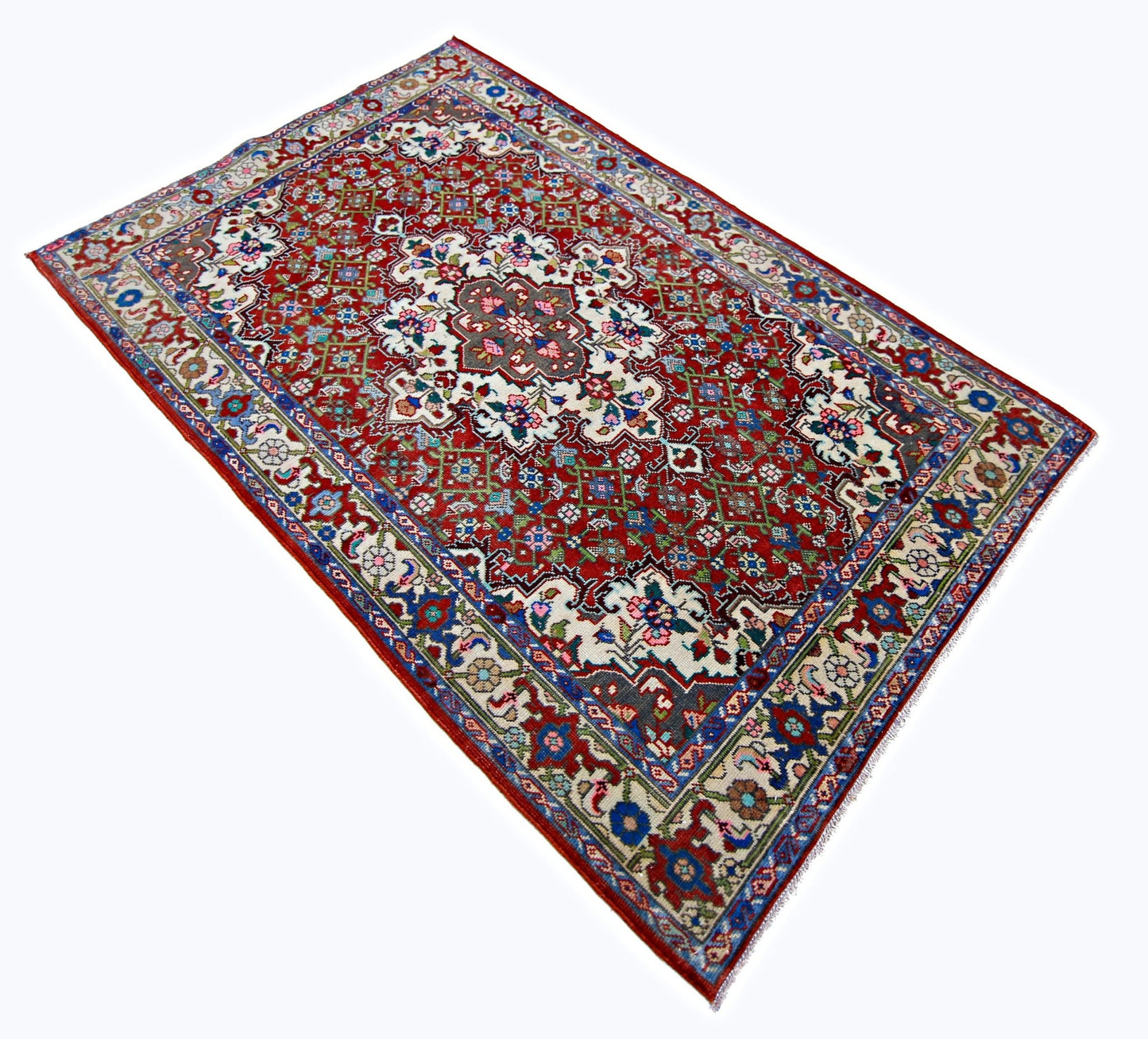 Handmade Vintage Persian Rug | 165 x 101 cm | 5'5" x 3'4" - Najaf Rugs & Textile