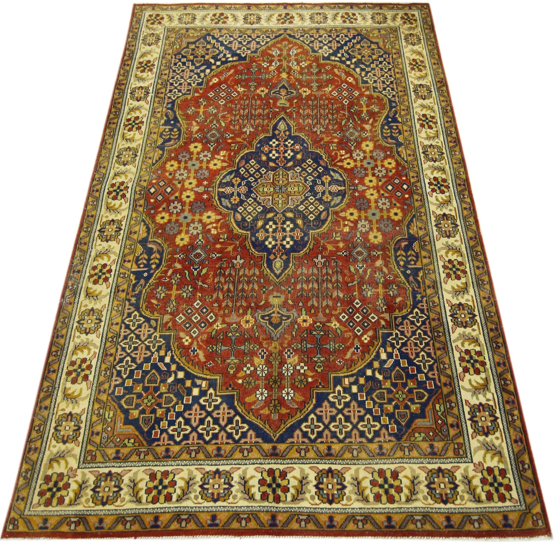 Handmade Vintage Persian Rug | 184 x 120 cm | 6' x 3'11" - Najaf Rugs & Textile
