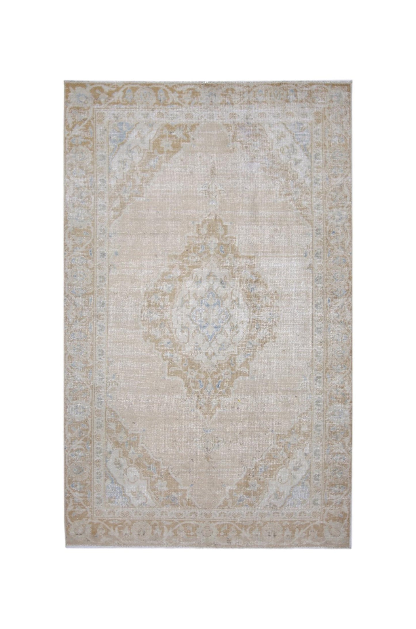 Handmade Vintage Persian Kerman Rug | 197 x 124 cm | 6'5" x 4' - Najaf Rugs & Textile