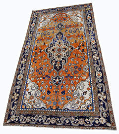Handmade Vintage Persian Tabriz Rug | 225 x 137 cm | 7'5" x 4'6" - Najaf Rugs & Textile