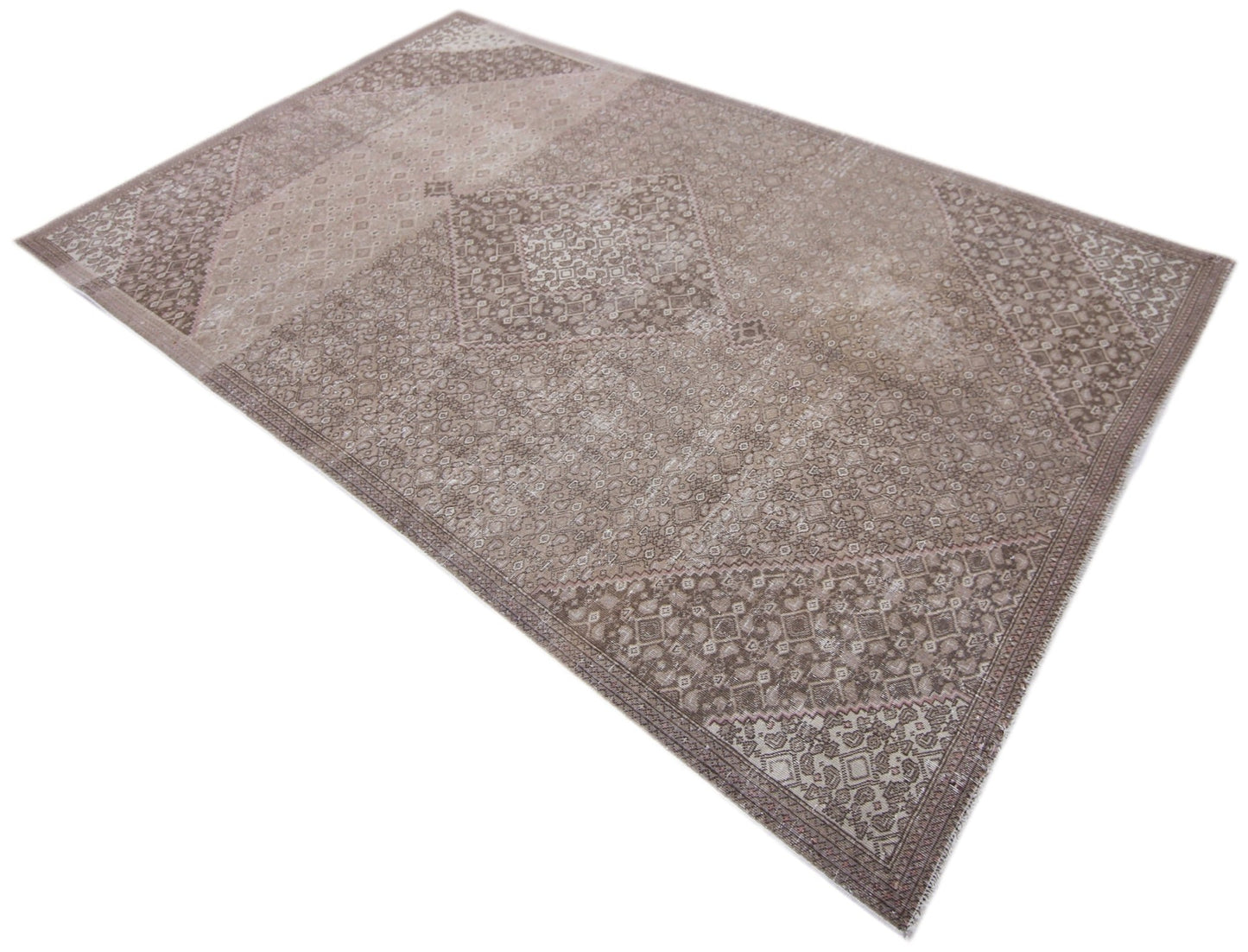 Handmade Vintage Persian Kerman Rug | 258 x 159 cm | 8'6" x 5'3" - Najaf Rugs & Textile