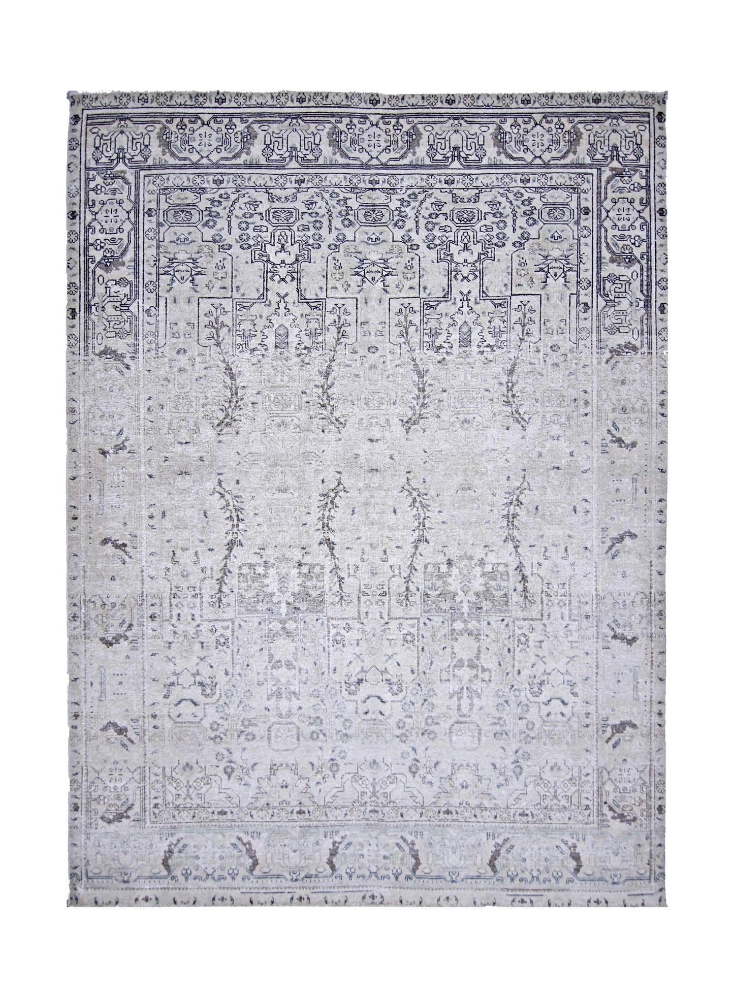 Handmade Vintage Persian Tabriz Rug | 269 x 196 cm | 8'10" x 6'5" - Najaf Rugs & Textile