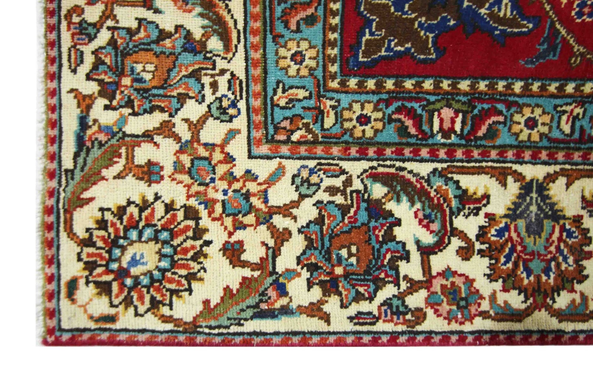 Handmade Vintage Persian Tabriz Rug | 275 x 184 cm | 9' x 6' - Najaf Rugs & Textile