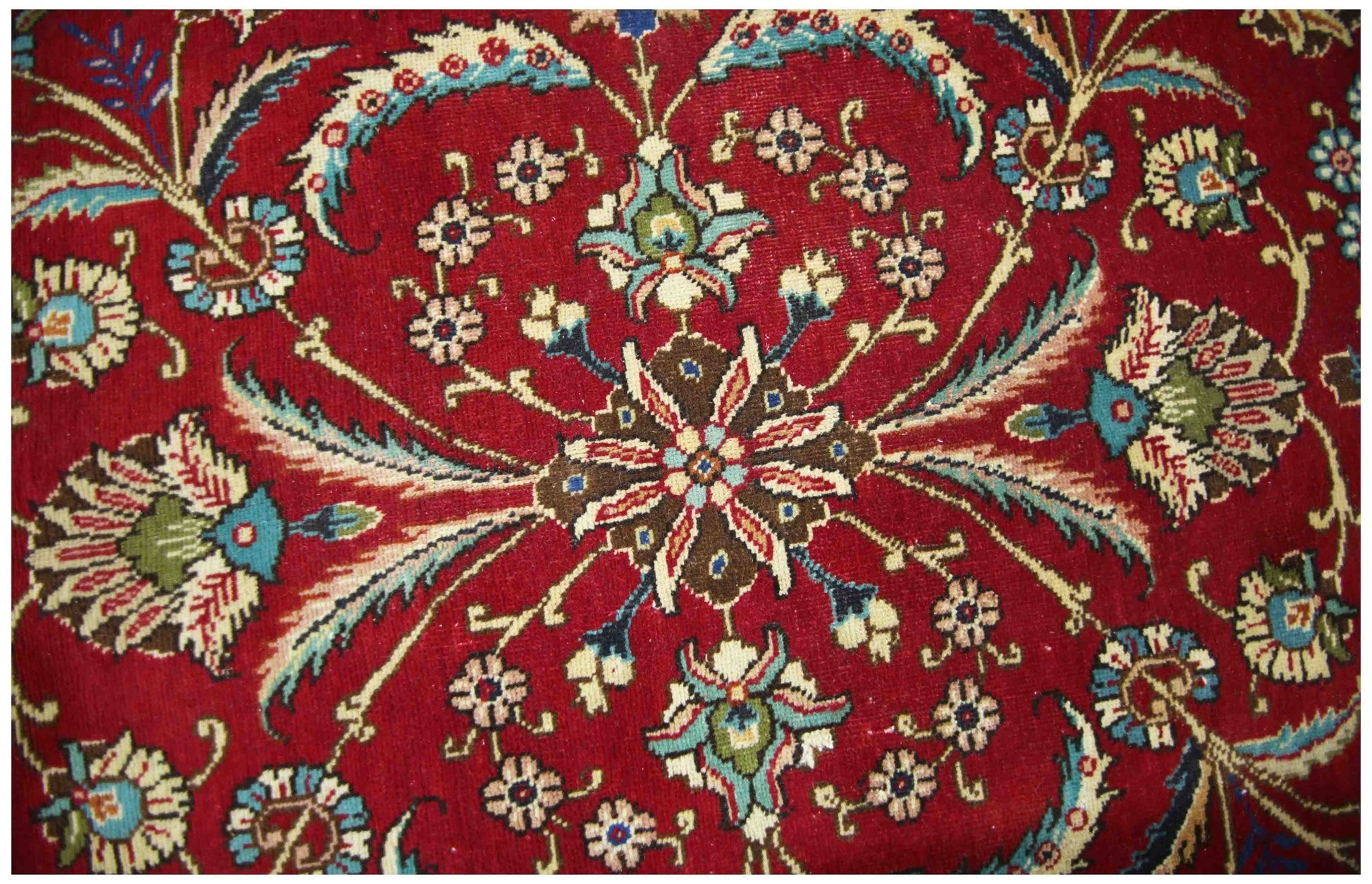Handmade Vintage Persian Tabriz Rug | 275 x 184 cm | 9' x 6' - Najaf Rugs & Textile