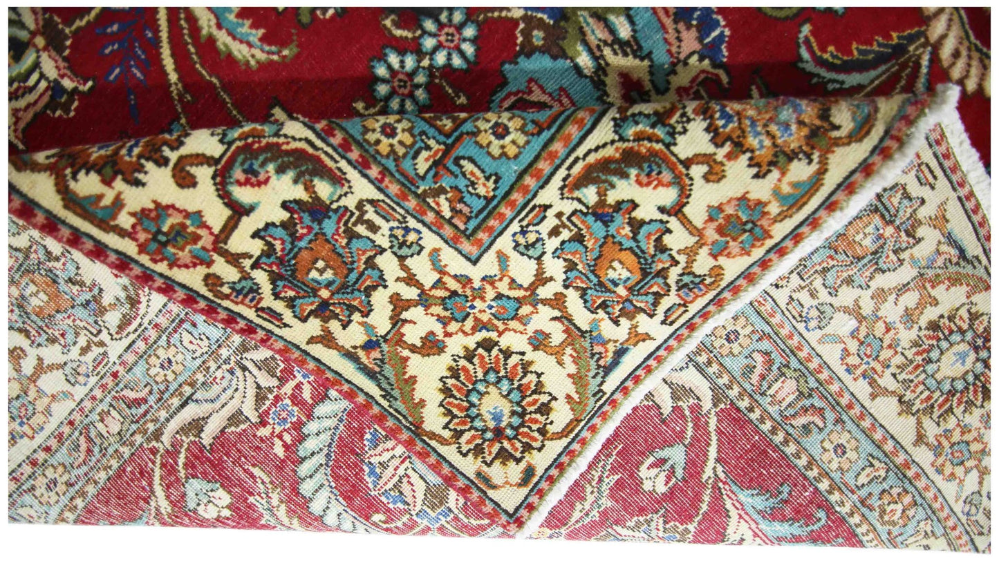 Handmade Vintage Persian Tabriz Rug | 275 x 184 cm | 9' x 6' - Najaf Rugs & Textile