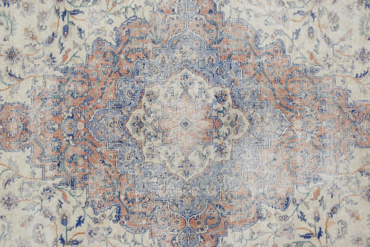 Handmade Vintage Persian Tabriz Rug | 278 x 198 cm | 9'1" x 6'6" - Najaf Rugs & Textile