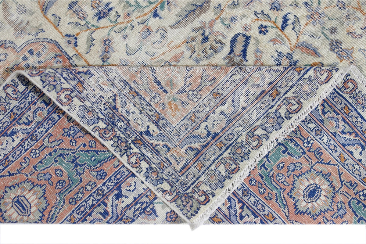 Handmade Vintage Persian Tabriz Rug | 278 x 198 cm | 9'1" x 6'6" - Najaf Rugs & Textile