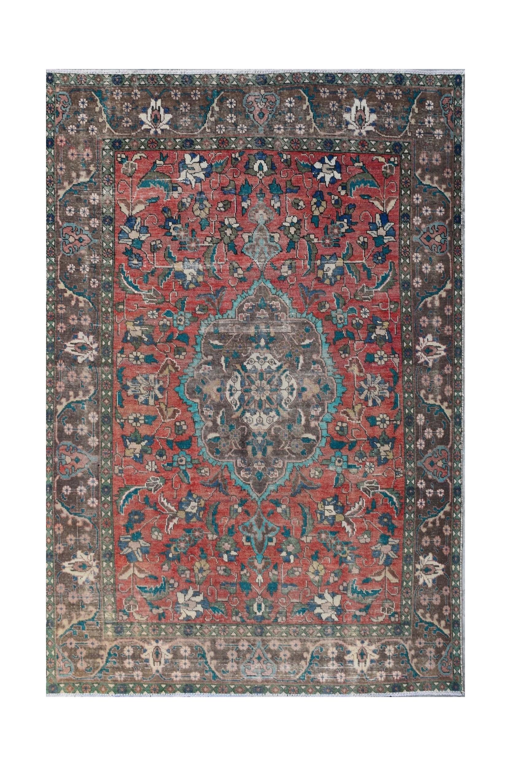Vintage Persian Tabriz Rug