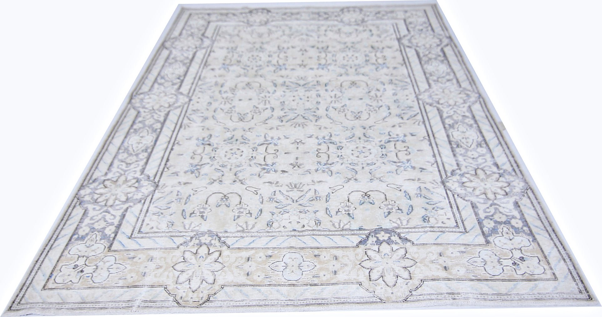 Handmade Vintage Persian Tabriz Rug | 285 x 193 cm | 9'4" x 6'4" - Najaf Rugs & Textile