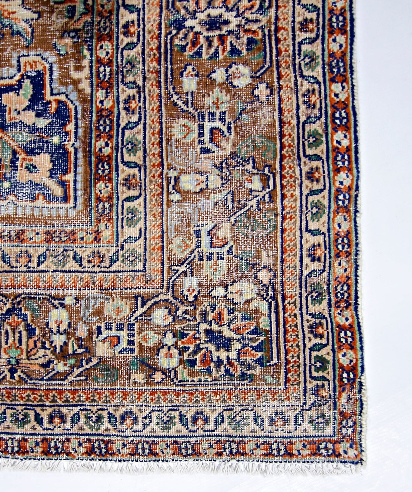 Handmade Vintage Persian Tabriz Rug | 286 x 178 cm | 9'5" x 5'10" - Najaf Rugs & Textile