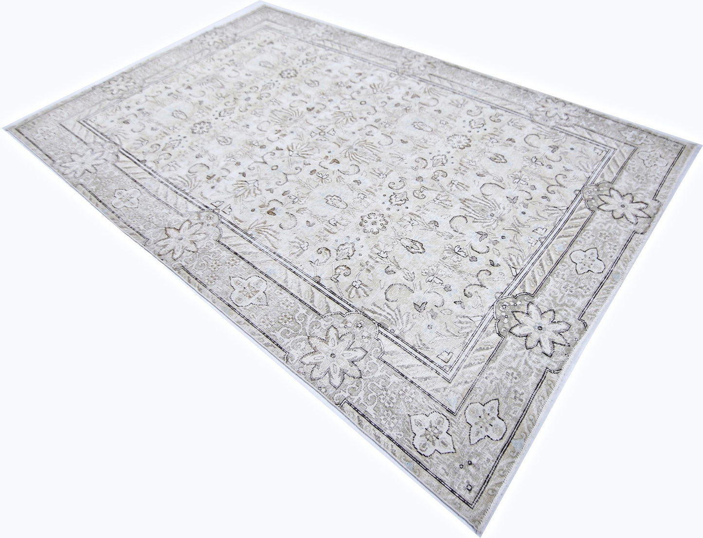 Handmade Vintage Persian Tabriz Rug | 290 x 184 cm | 9'6" x 6' - Najaf Rugs & Textile