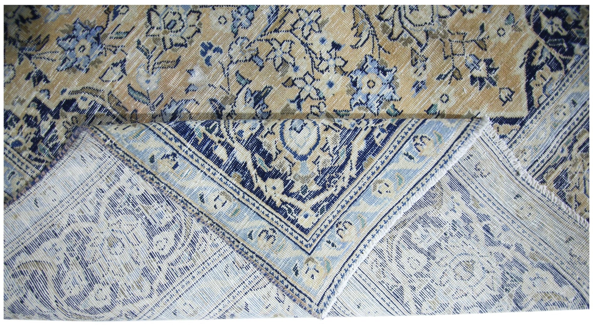 Handmade Vintage Persian Tabriz Rug | 290 x 197 cm | 9'6" x 6'5" - Najaf Rugs & Textile