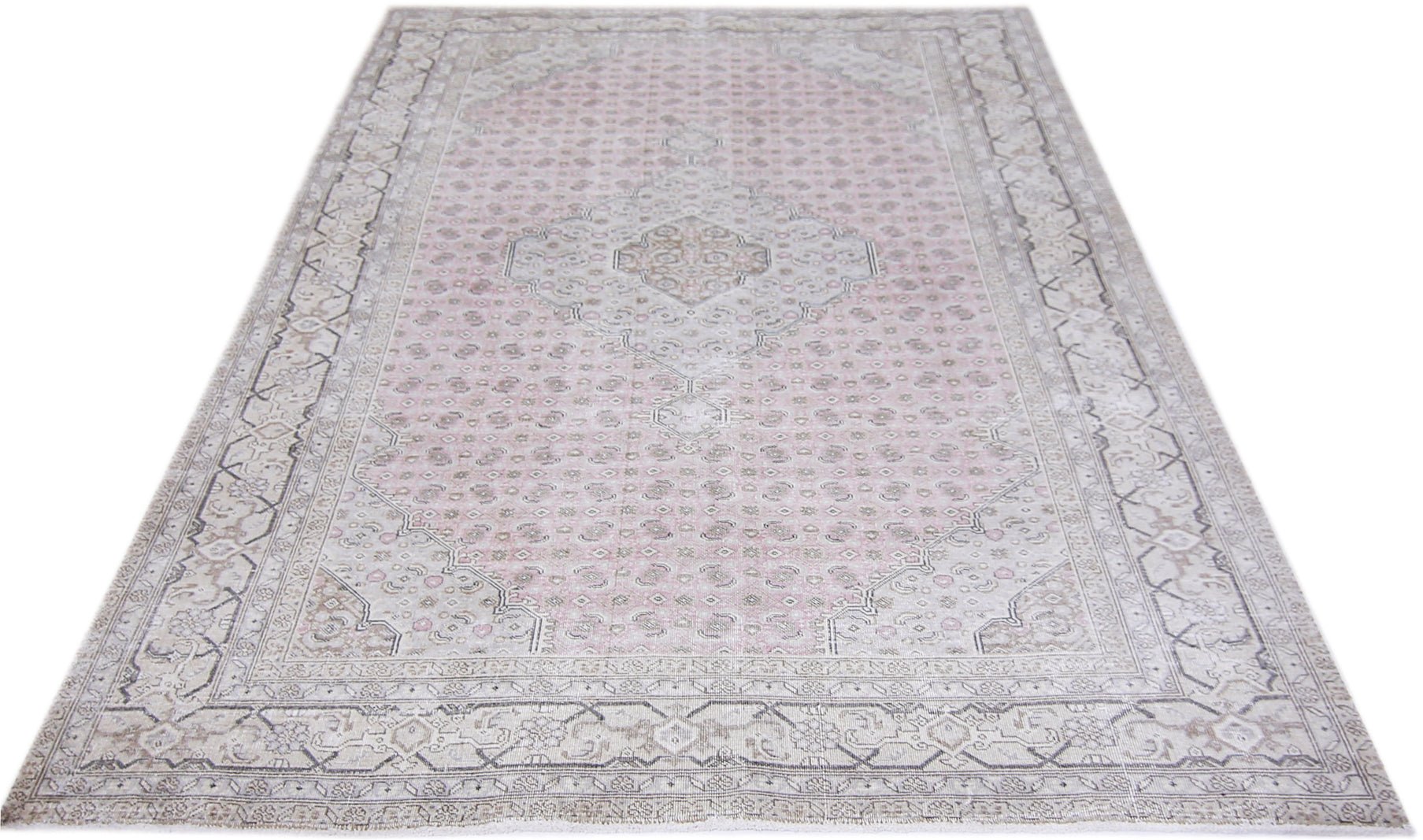 Handmade Vintage Persian Tabriz Rug | 296 x 192 cm | 9'9" x 6'3" - Najaf Rugs & Textile