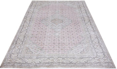 Handmade Vintage Persian Tabriz Rug | 296 x 192 cm | 9'9" x 6'3" - Najaf Rugs & Textile