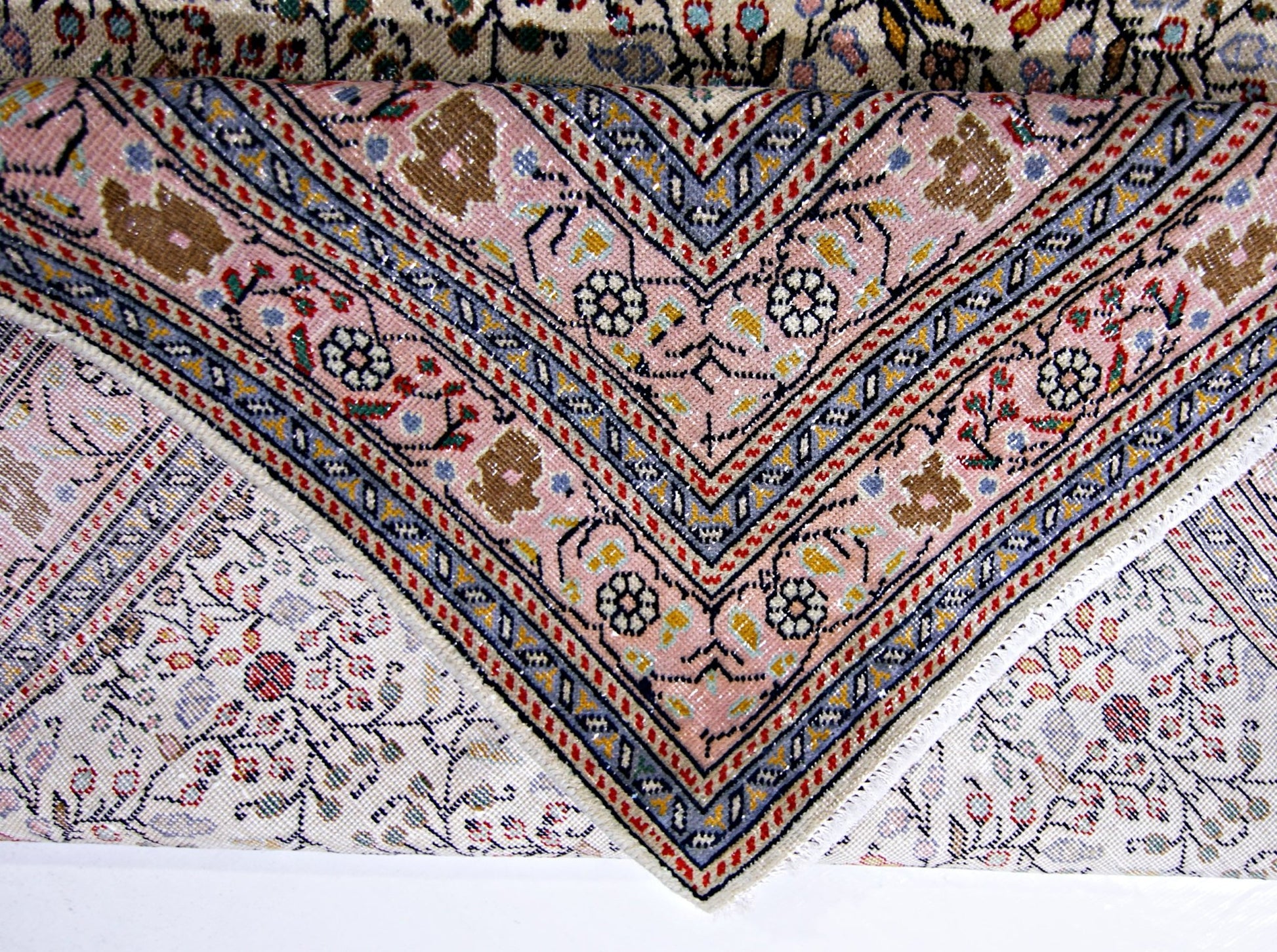 Handmade Vintage Persian Tabriz Rug | 296 x 200 cm | 9'9" x 6'7" - Najaf Rugs & Textile