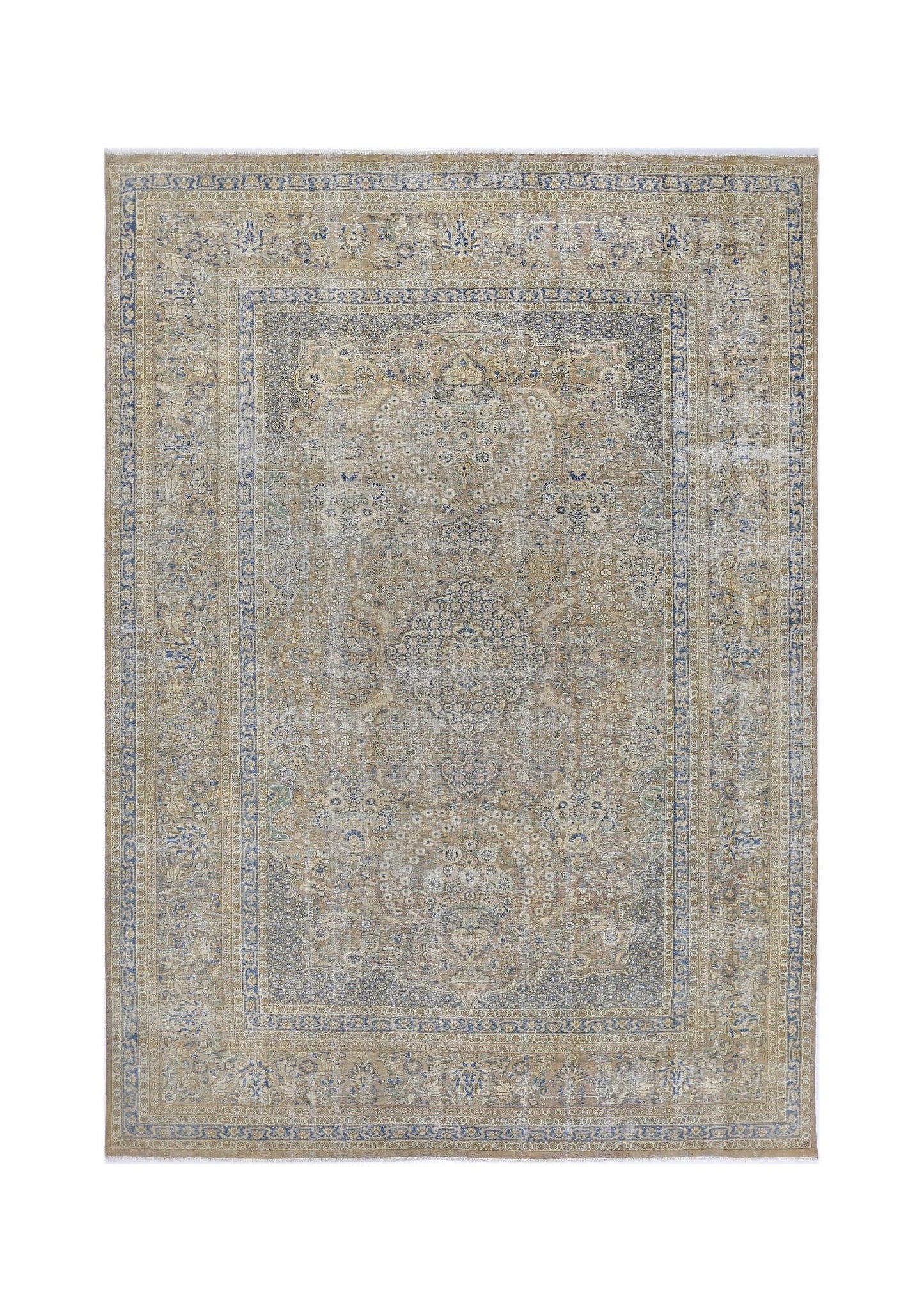 Handmade Vintage Persian Tabriz Rug | 304 x 212 cm | 10' x 6'11" - Najaf Rugs & Textile