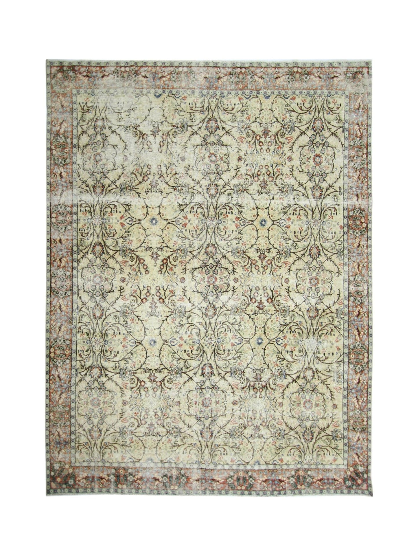 Handmade Vintage Persian Kerman Rug | 304 x 225 cm | 10' x 7'5" - Najaf Rugs & Textile