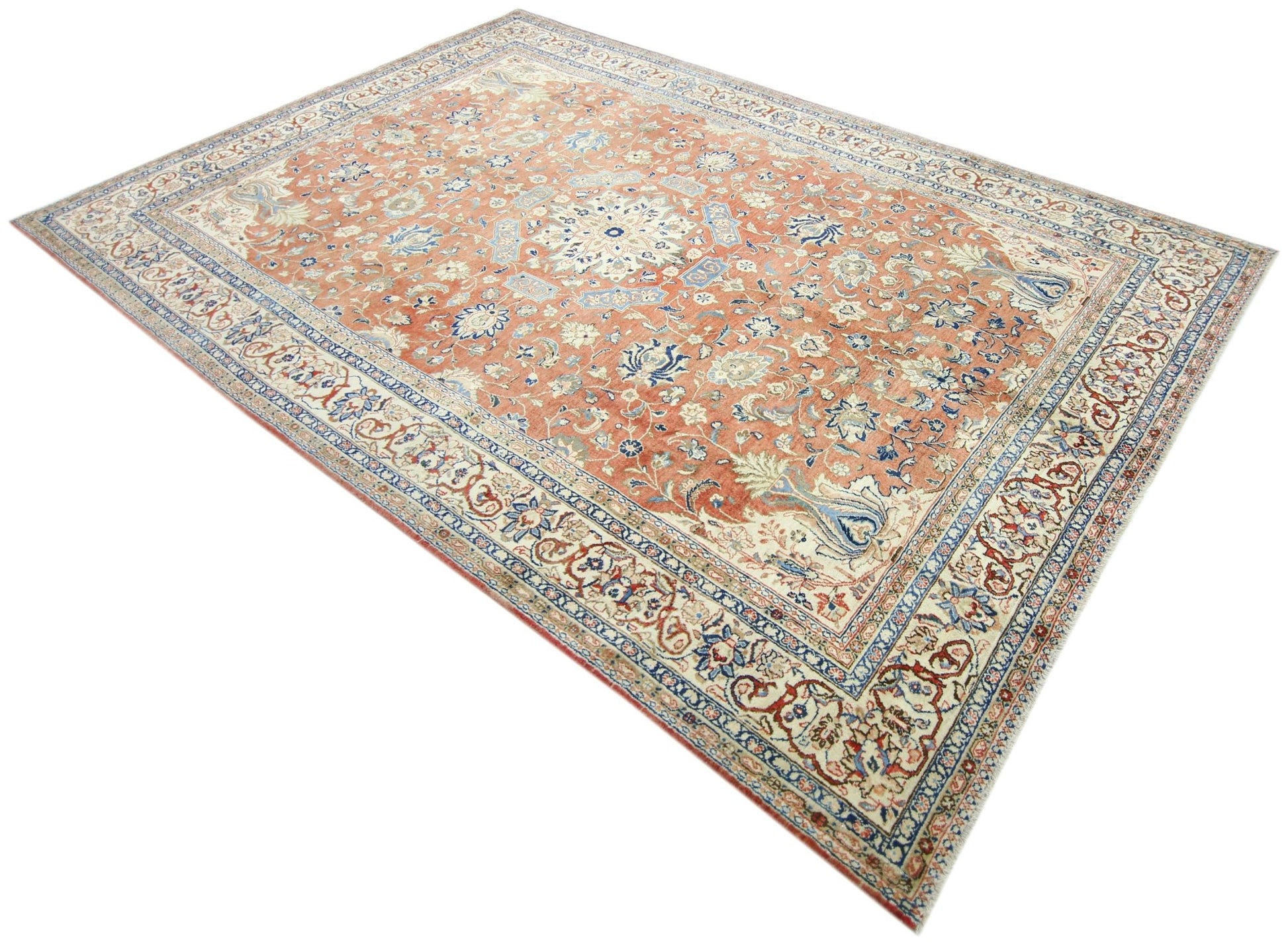 Handmade Vintage Persian Tabriz Rug | 328 x 212 cm | 10'9" x 7' - Najaf Rugs & Textile