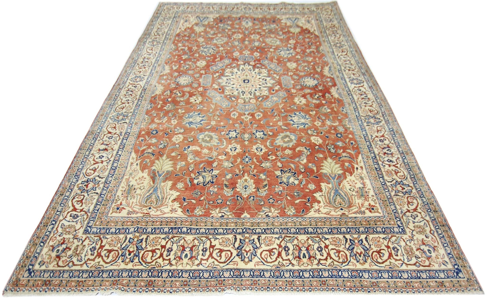 Handmade Vintage Persian Tabriz Rug | 328 x 212 cm | 10'9" x 7' - Najaf Rugs & Textile