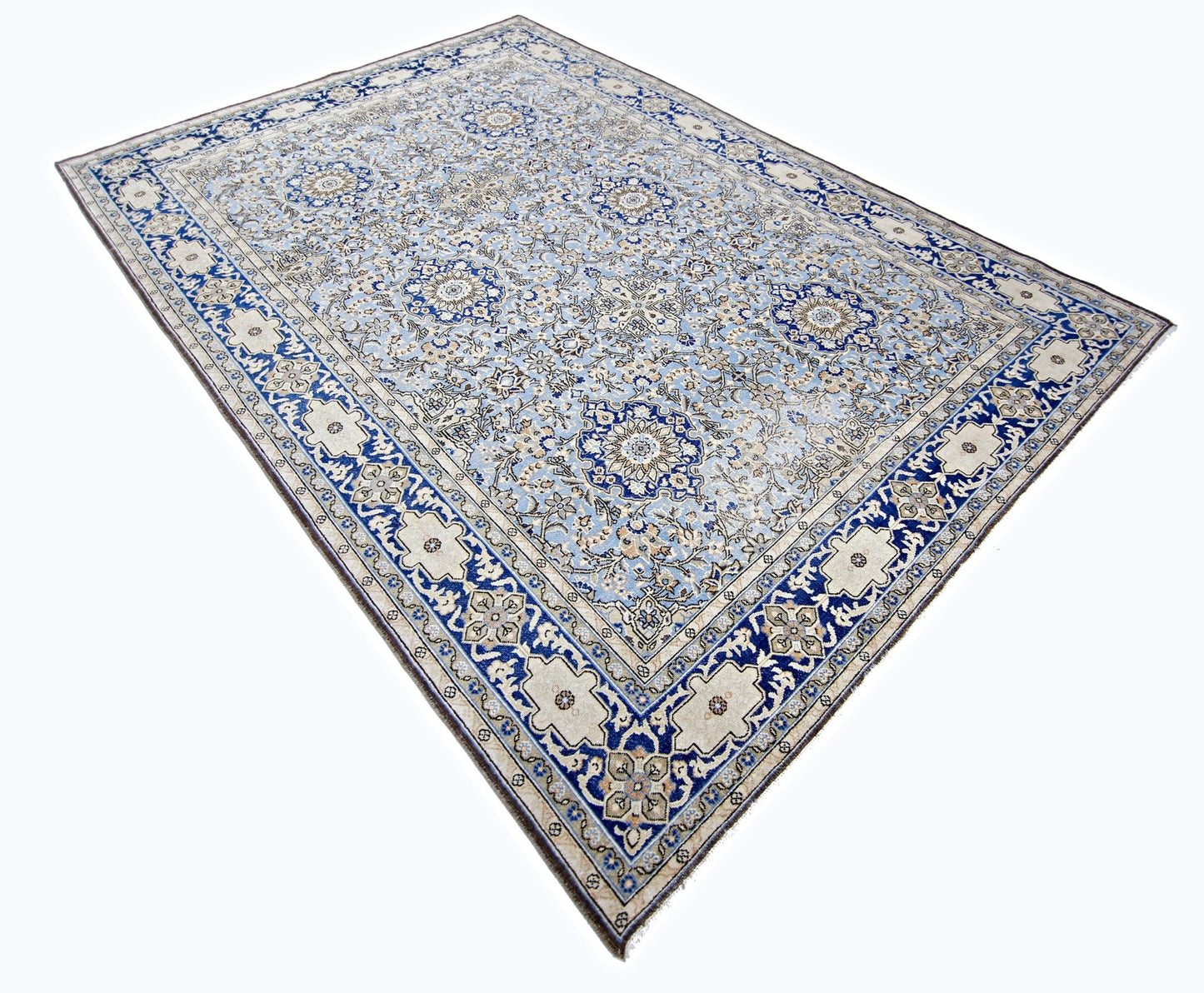 Handmade Vintage Persian Tabriz Rug | 328 x 219 cm | 10'8" x 7'2" - Najaf Rugs & Textile