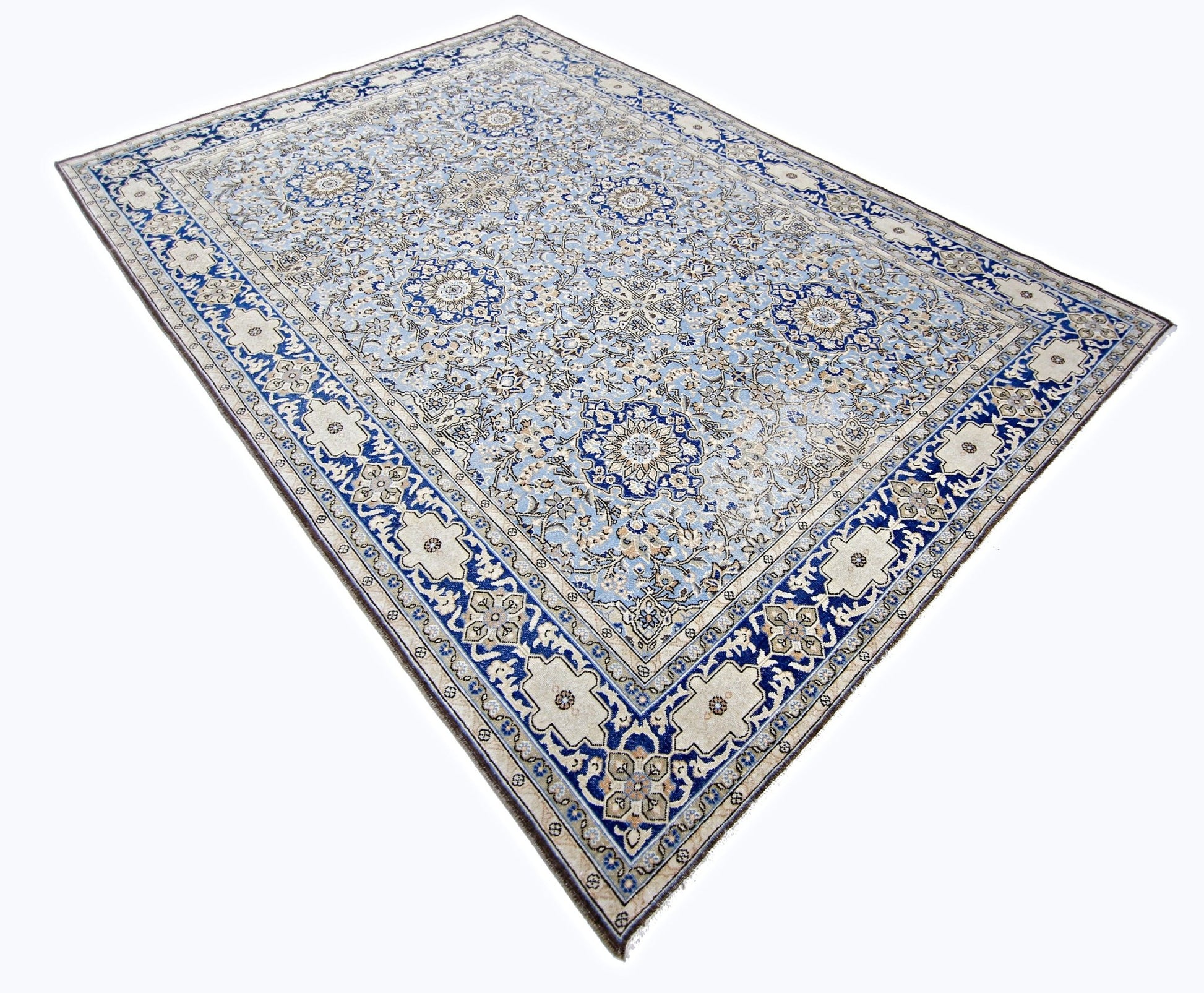 Handmade Vintage Persian Tabriz Rug | 328 x 219 cm | 10'8" x 7'2" - Najaf Rugs & Textile
