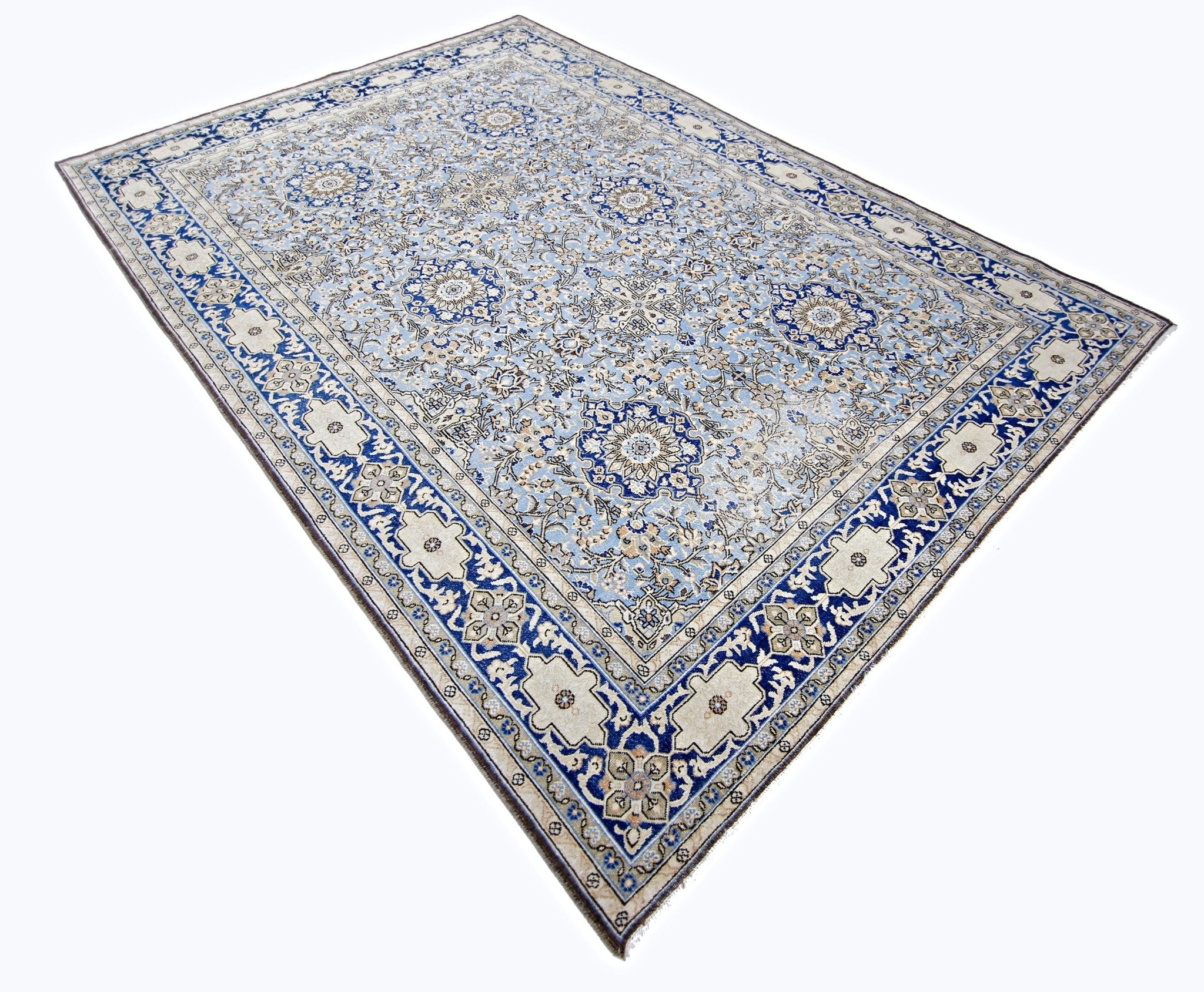 Handmade Vintage Persian Tabriz Rug | 328 x 219 cm | 10'8" x 7'2" - Najaf Rugs & Textile