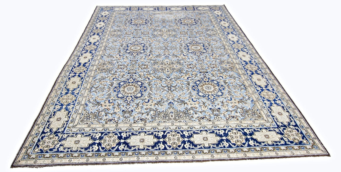 Handmade Vintage Persian Tabriz Rug | 328 x 219 cm | 10'8" x 7'2" - Najaf Rugs & Textile