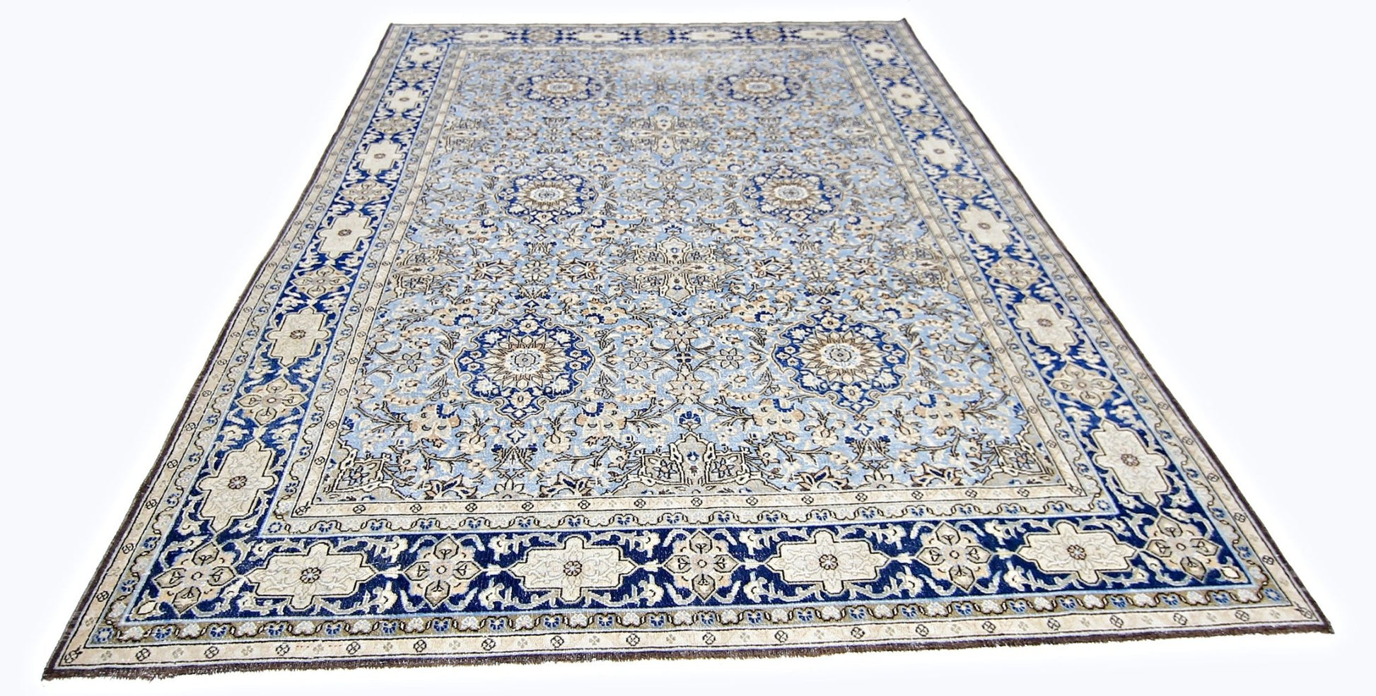 Handmade Vintage Persian Tabriz Rug | 328 x 219 cm | 10'8" x 7'2" - Najaf Rugs & Textile