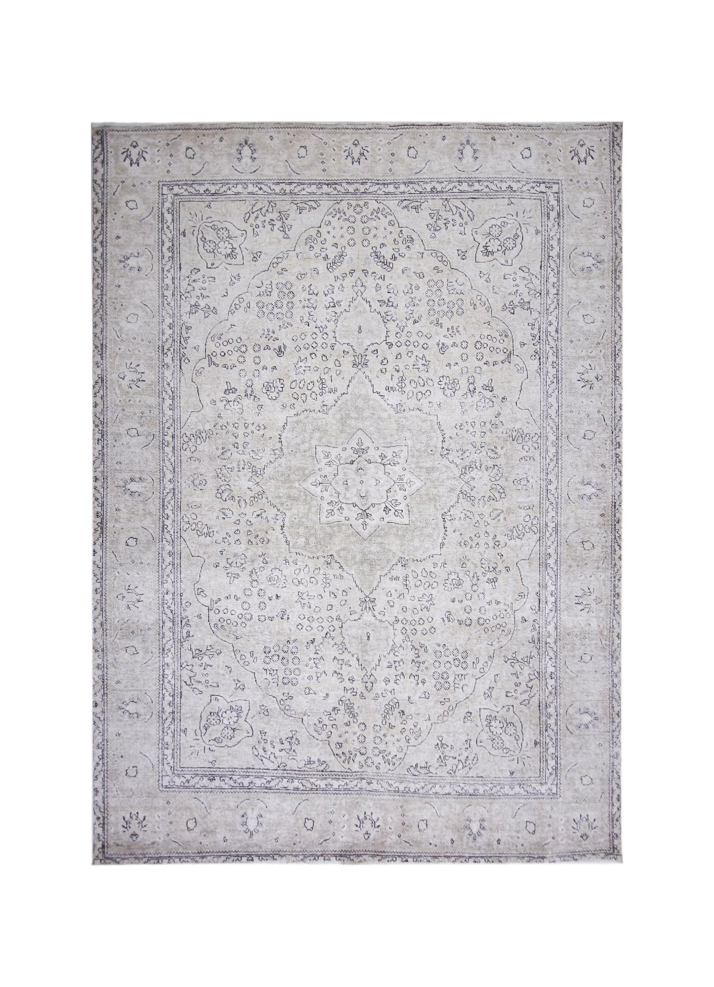 Handmade Vintage Persian Tabriz Rug | 333 x 243 cm | 10'11" x 8' - Najaf Rugs & Textile