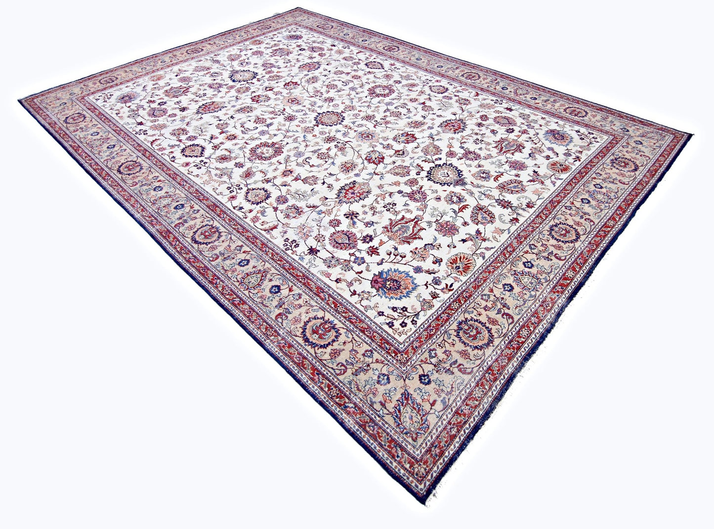 Handmade Vintage Persian Tabriz Rug | 348 x 245 cm | 11'5" x 8' - Najaf Rugs & Textile