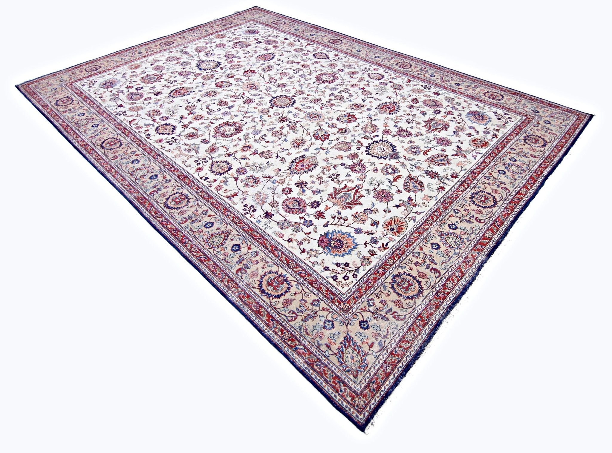 Handmade Vintage Persian Tabriz Rug | 348 x 245 cm | 11'5" x 8' - Najaf Rugs & Textile