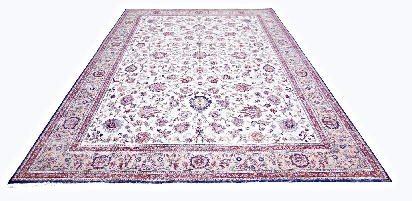 Handmade Vintage Persian Tabriz Rug | 348 x 245 cm | 11'5" x 8' - Najaf Rugs & Textile