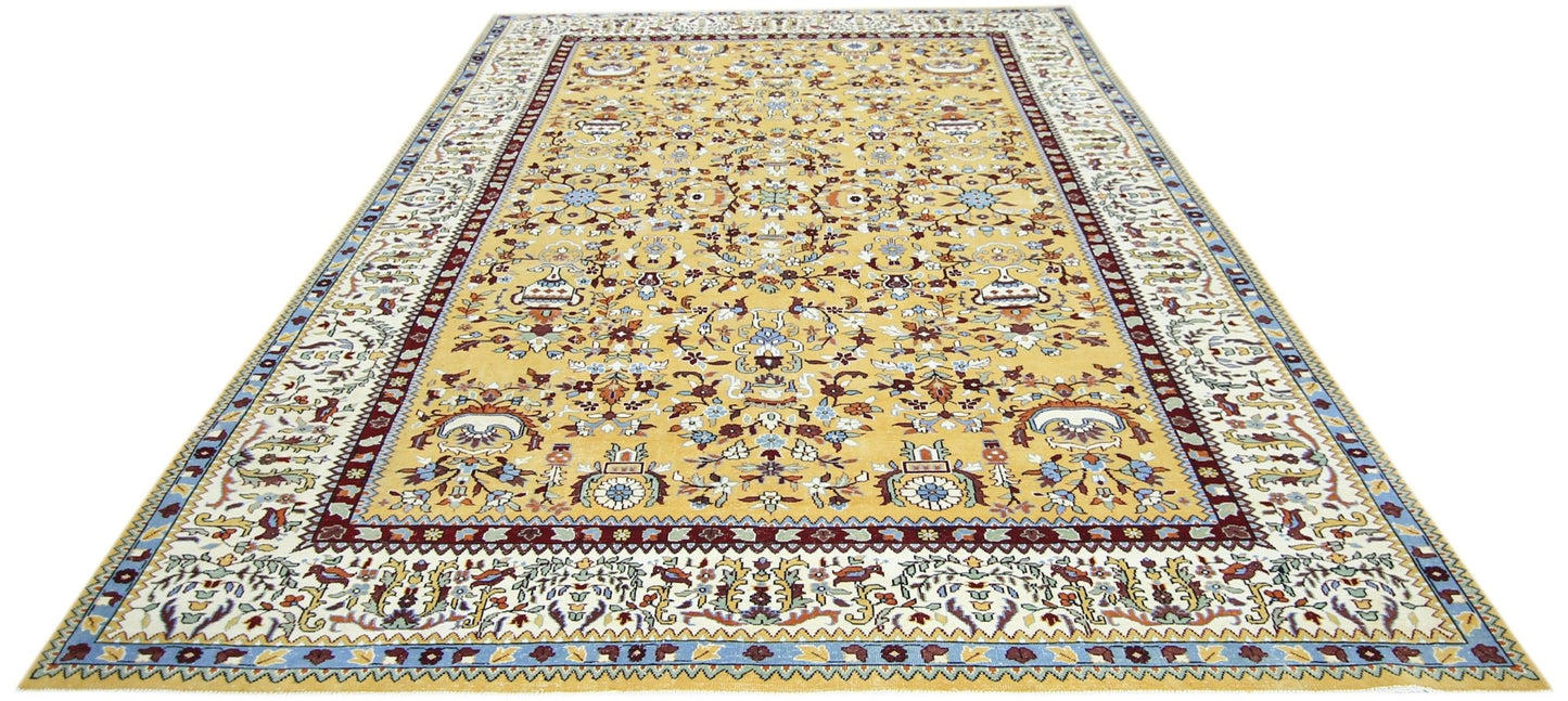 Handmade Vintage Persian Rug | 361 x 257 cm | 11'10" x 8'5" - Najaf Rugs & Textile